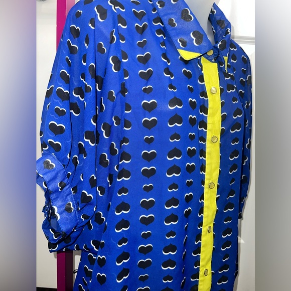 Heart pattern button down - Picture 7 of 10